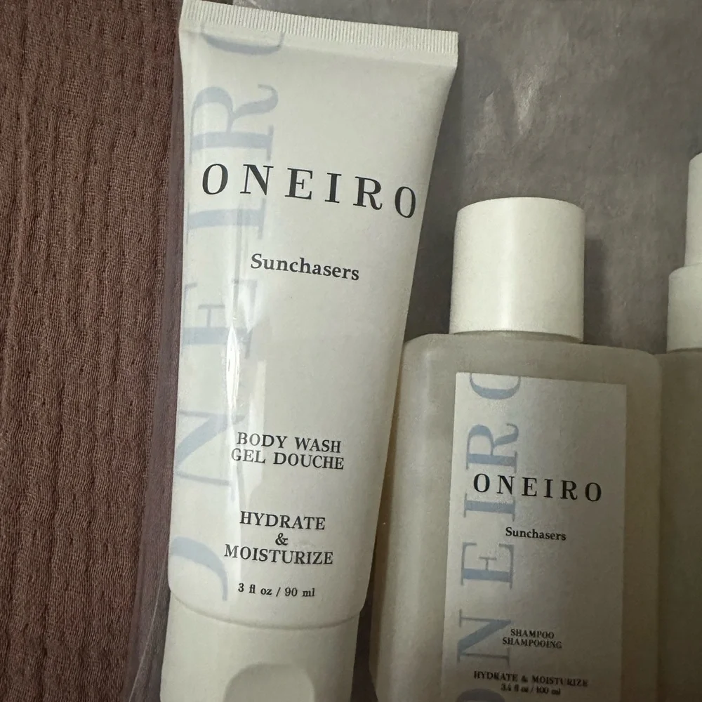 Oneiro Sunchasers Travel Set – 5 pc Hydrate & Moisturize Hair & Body Kit – NWT